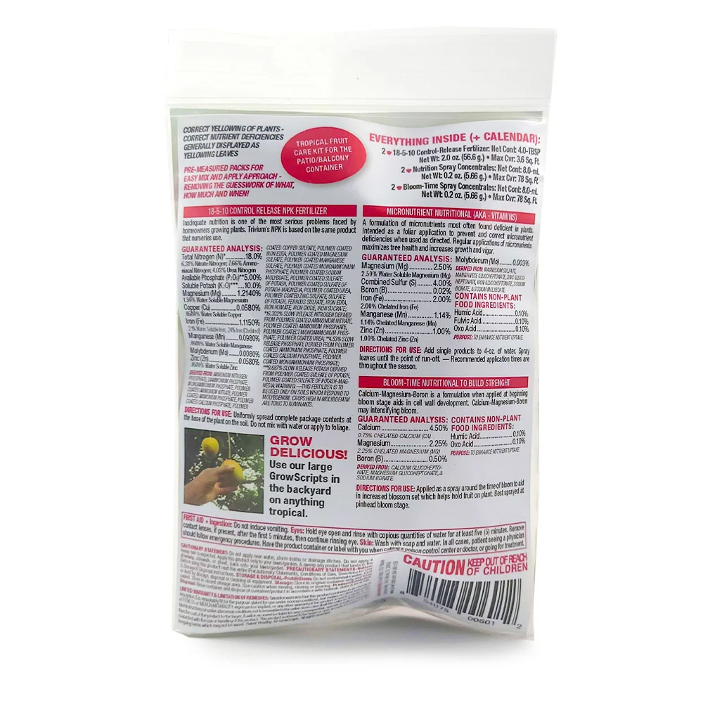 Growscripts Tropical Fruit Tree Care Kit 3 Growscripts Tropical Fruit Tree Care Kit
