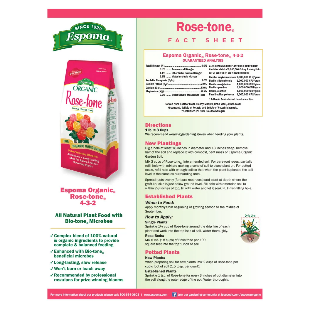 Espoma Rose-tone® Organic Fertilizer 3 Espoma Rose-tone® Organic Fertilizer