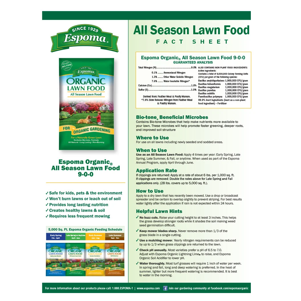 Espoma All Season Lawn Food 3 Espoma All Season Lawn Food