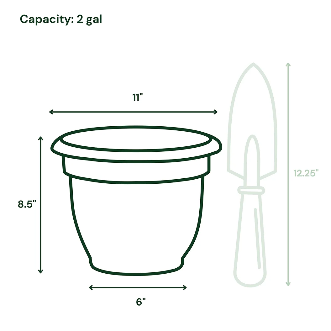 Bloem Ariana Self-Watering Planter in Pebble Stone 8 Bloem Ariana Self-Watering Planter in Pebble Stone