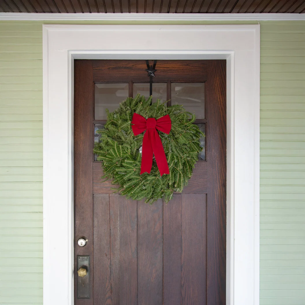 Fraser Fir Wreath with Red Bow 4 Fraser Fir Wreath with Red Bow