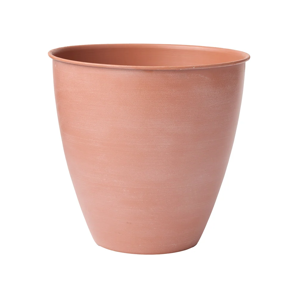 Bloem Arbor Indoor Metal Planter in Terra Cotta
