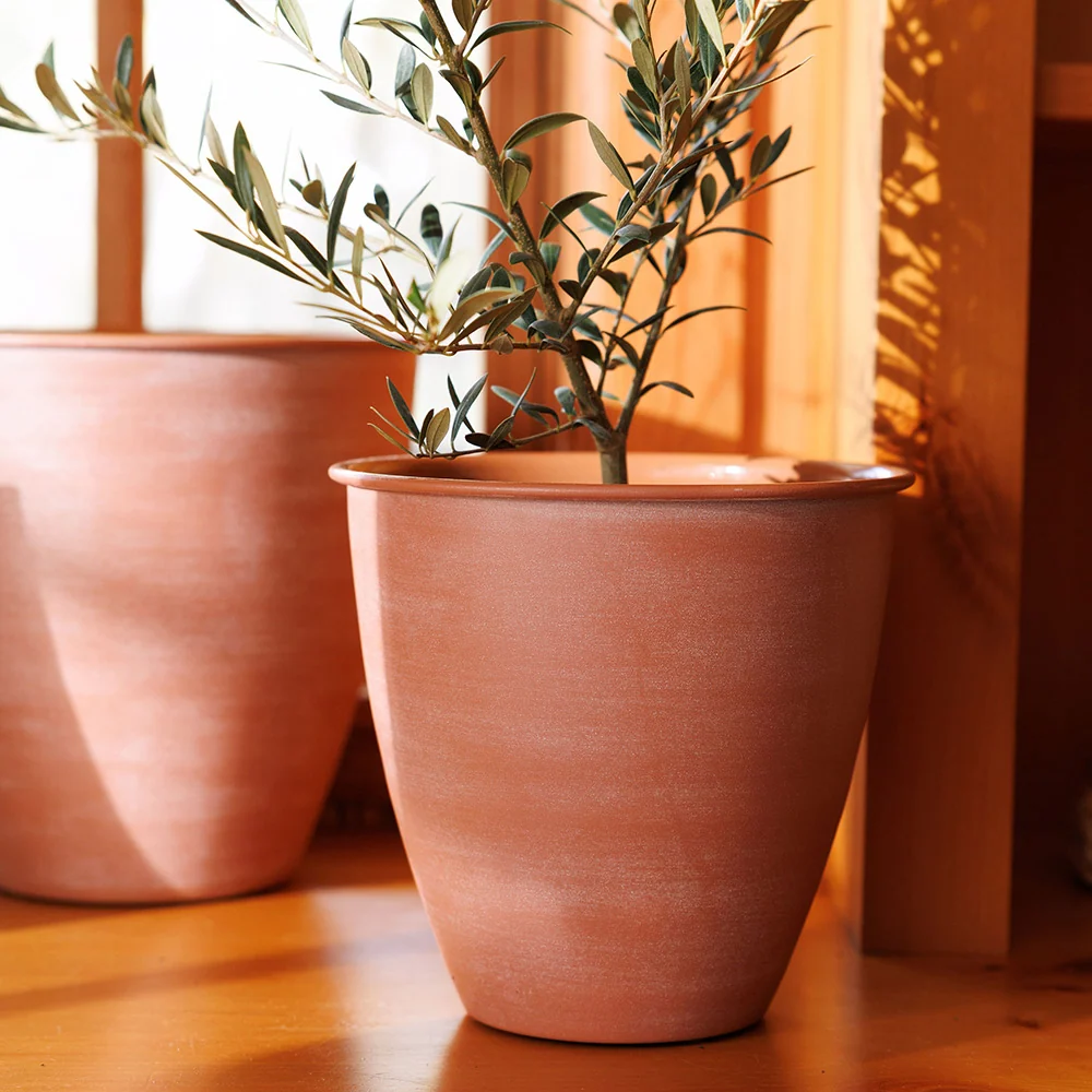 Bloem Arbor Indoor Metal Planter in Terra Cotta 3 Bloem Arbor Indoor Metal Planter in Terra Cotta