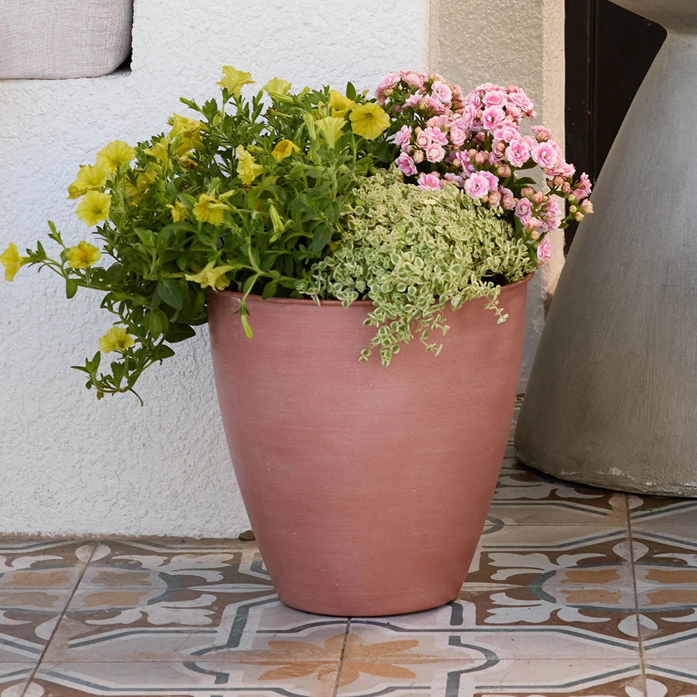 Bloem Arbor Indoor Metal Planter in Terra Cotta 4 Bloem Arbor Indoor Metal Planter in Terra Cotta