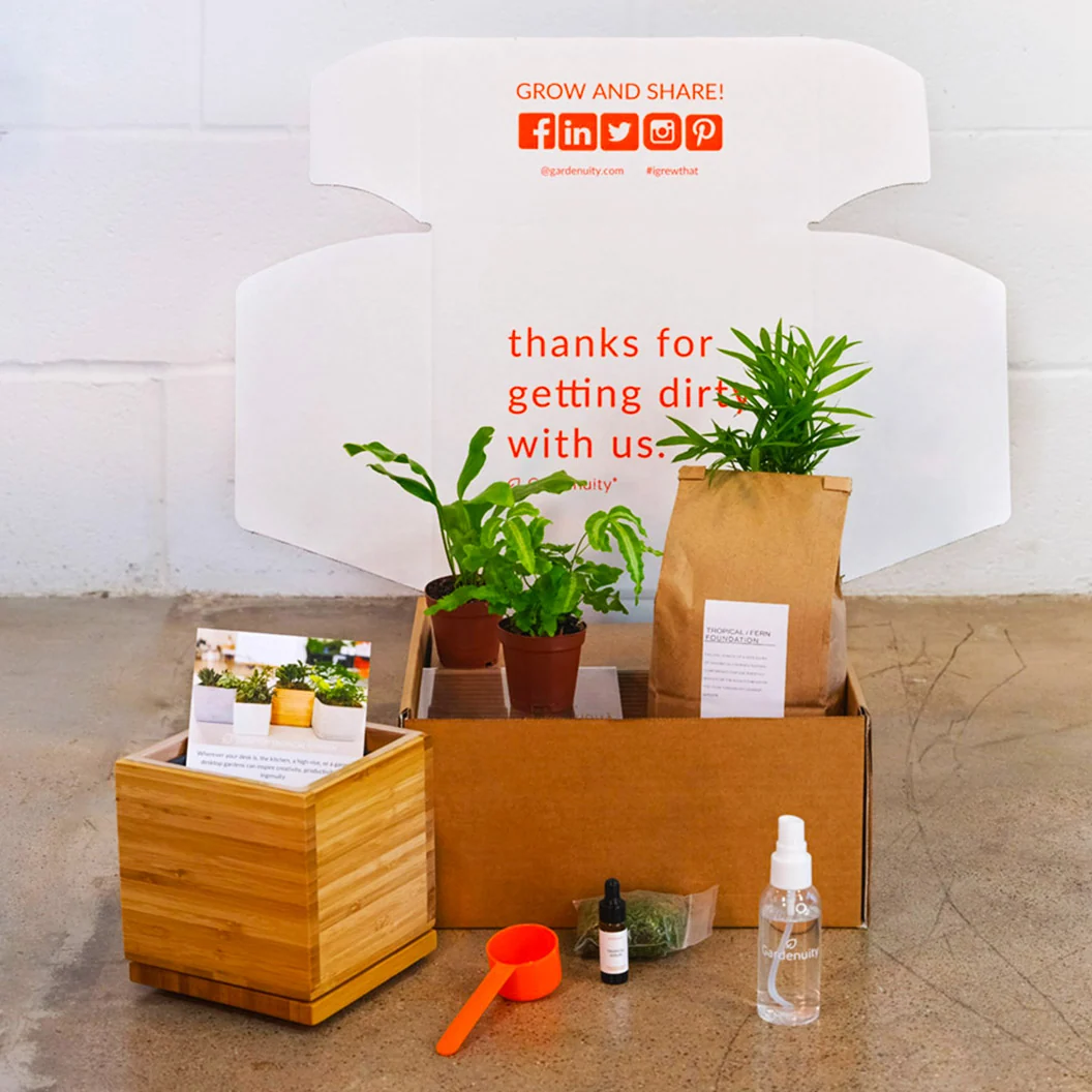 Gardenuity® Tropical Desktop Garden Kit in Bamboo Planter 5 Gardenuity® Tropical Desktop Garden Kit in Bamboo Planter